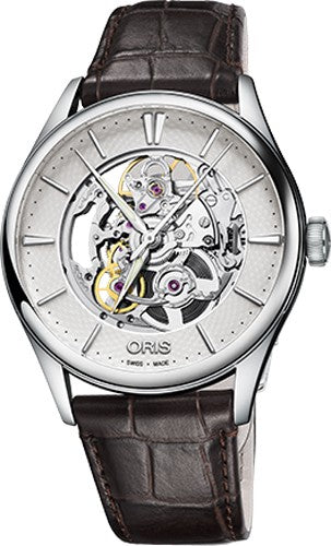 Oris Artelier Skeleton 73477214051LS-BROWN