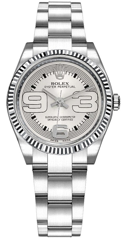 Rolex Oyster Perpetual 31 Silver Dial Gold & Steel Watch 177234