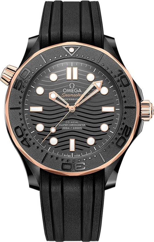 Omega Seamaster Diver Black Ceramic Men's Watch 210.62.44.20.01.001