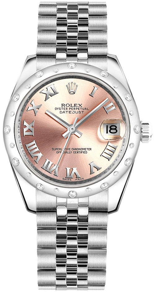 Rolex Datejust 31 Pink Roman Numeral Watch 178344-0019