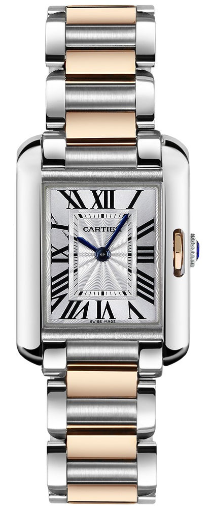 Cartier Tank Anglaise Silver Dial Women's Watch W5310036