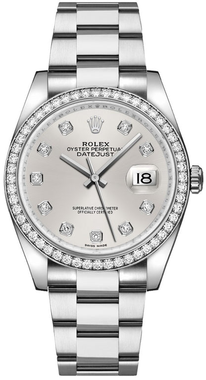 Rolex Datejust 36 Diamond Bezel Oyster Bracelet Women's Watch 116244-0033