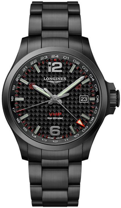 Longines Conquest V.H.P. GMT Quartz 43mm Men's Watch L3.728.2.66.6