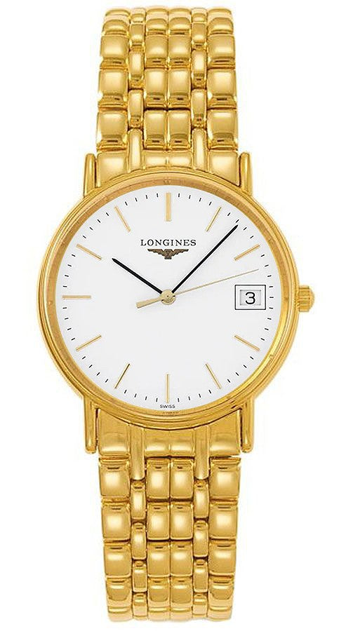 Longines La Grande Classique Presence White Dial 33mm Gold Watch L4.720.2.12.8