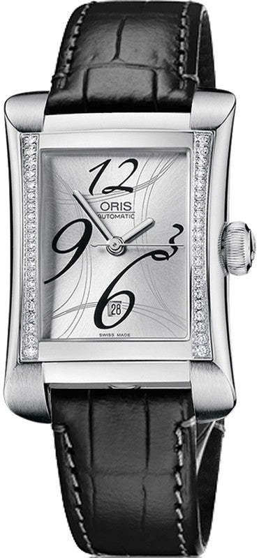 Oris Rectangular Date DIamonds 56176214961LS