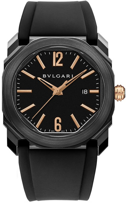 Bvlgari Octo Black Steel Automatic 41mm Men's Watch 102581