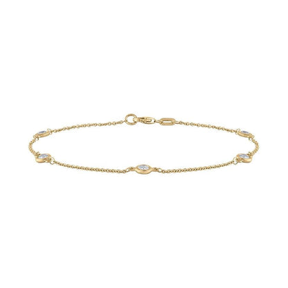 Diamond by the Yard Bracelet, 0.32 Carat on 14k Yellow Gold