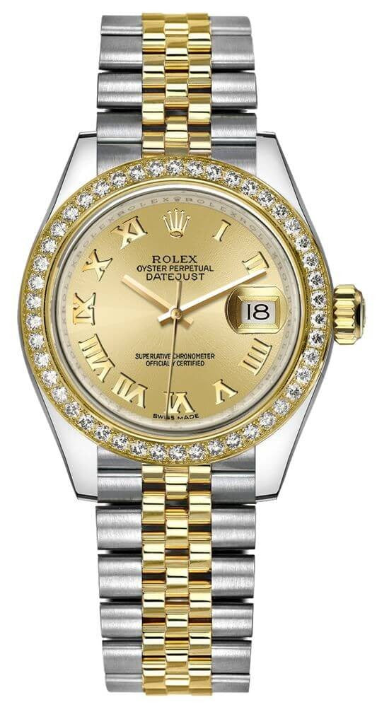 Rolex Lady-Datejust 28 Jubilee Bracelet Gold & Steel Watch 279383RBR-0009