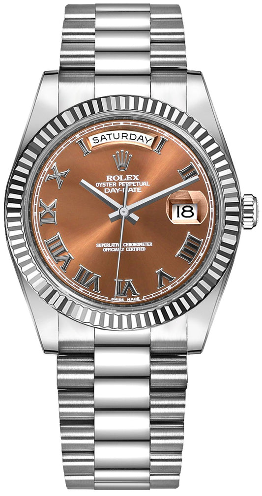 Rolex Day-Date 36 White Gold President Bracelet Watch 118239