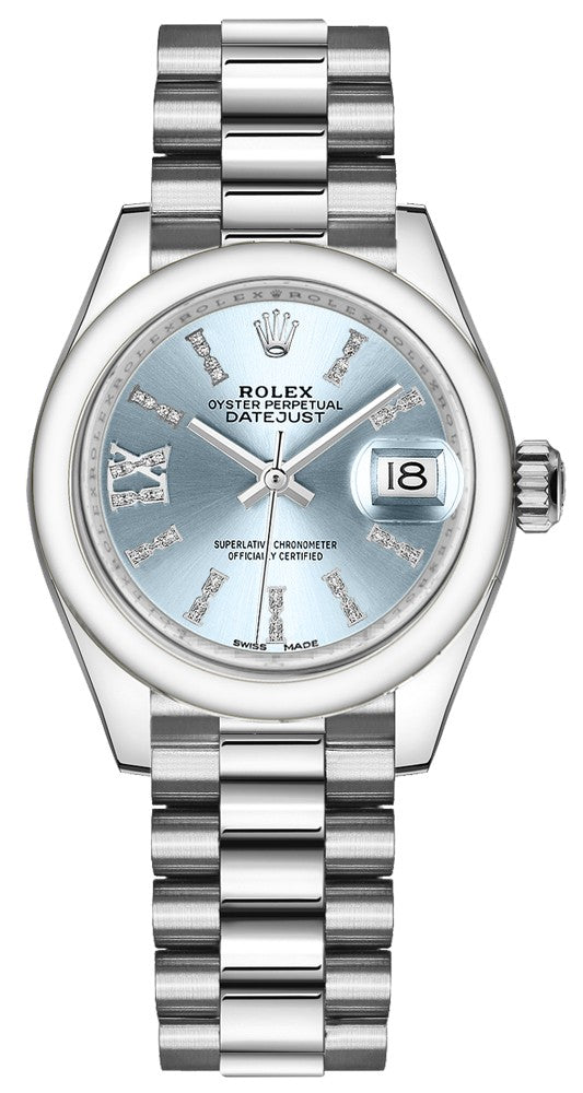 Rolex Lady-Datejust 28 Platinum Women's Watch 279166-0002