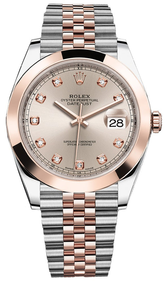 Rolex Datejust 41 Solid 18K Rose Gold & Steel Watch 126301-0008