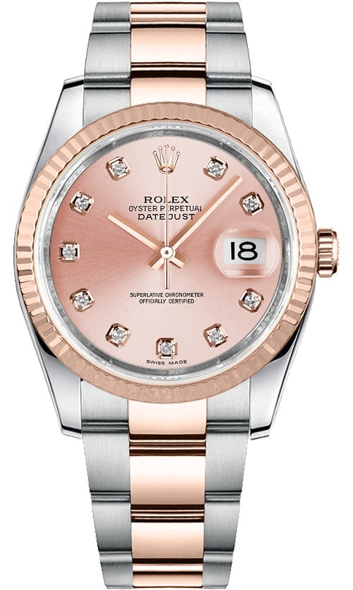 Rolex Datejust 36 Pink Diamond Dial Watch 116231