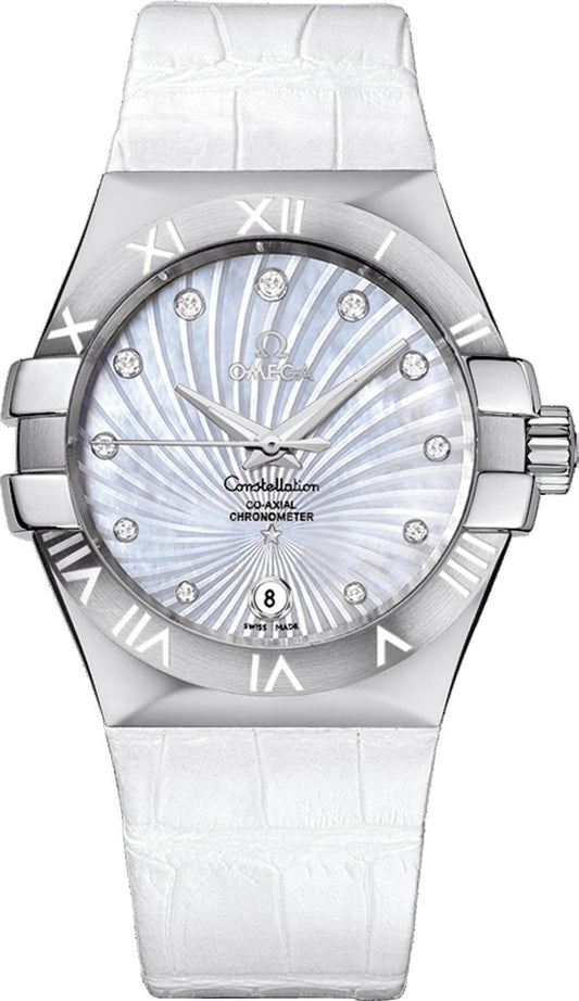 Omega Constellation Supernova White Dial 35mm Women's Watch 123.13.35.20.55.001