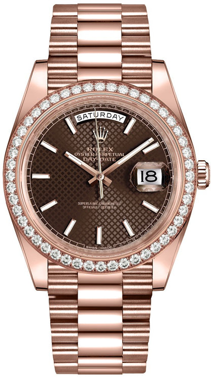 Rolex Day-Date 40 18k Everose Gold Men's Watch 228345RBR-0005
