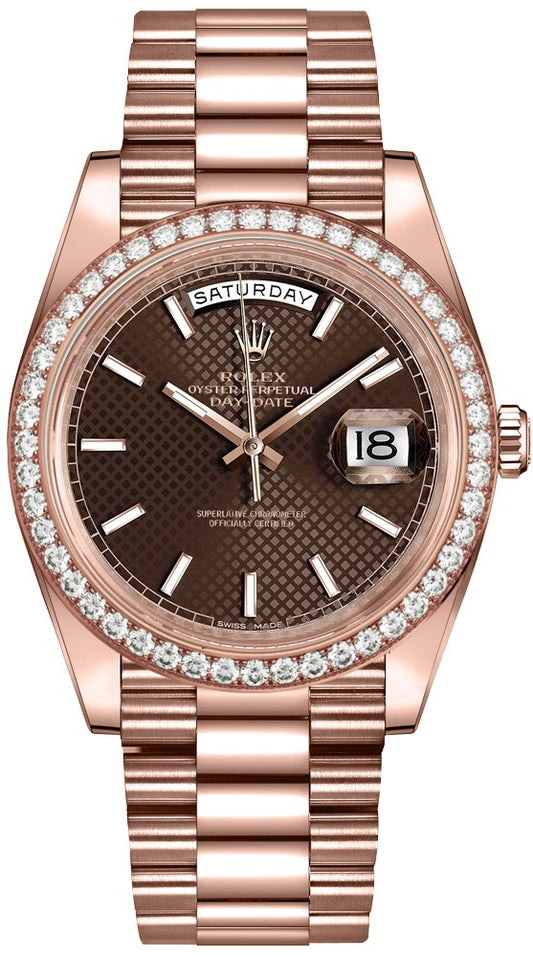 Rolex Day-Date 40 18k Everose Gold Men's Watch 228345RBR-0005