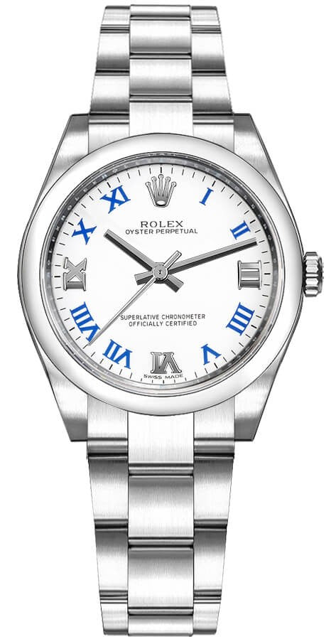 Rolex Oyster Perpetual 31 White Dial Gold & Steel Watch 177200