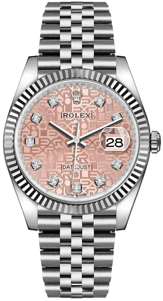 Rolex Datejust 36 Pink Jubilee Dial Women's Watch 126234-0023