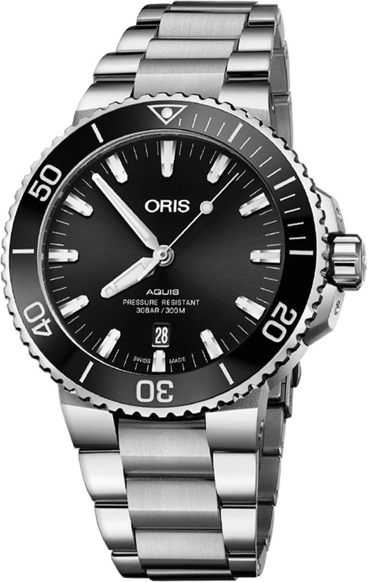 Oris Aquis Date Black Dial Men's Watch 73377304134MB