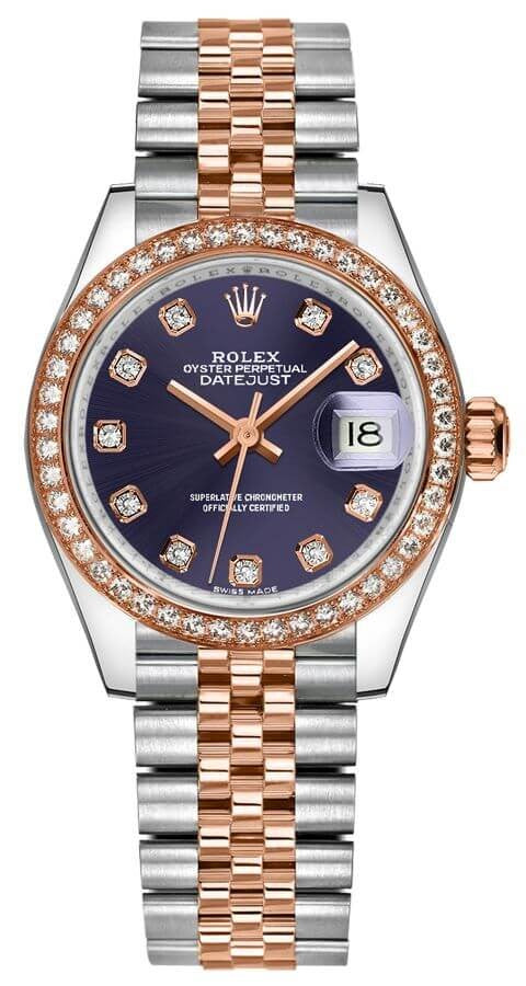 Rolex Lady-Datejust 28 Purple Diamond Dial Watch 279381RBR-0015