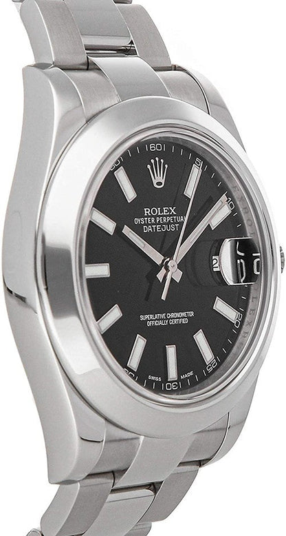Rolex Datejust II 41 Black Index Dial Men's Luxury Watch 116300-0001