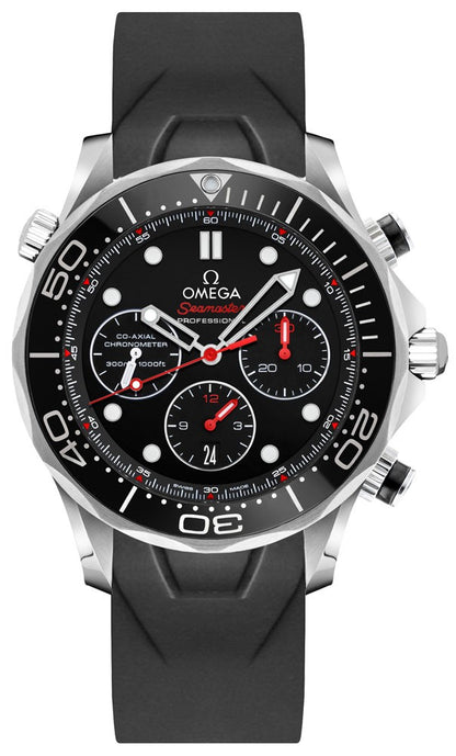 Omega Seamaster Black & Red Men's Watch 212.30.42.50.01.001