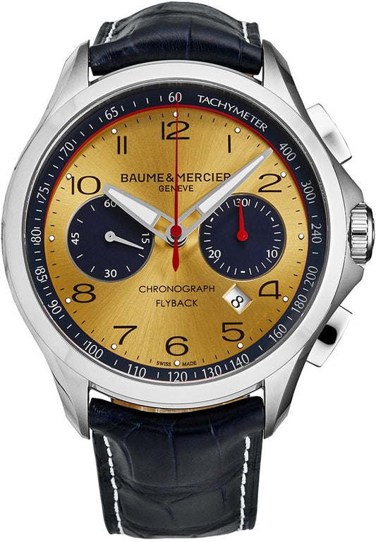 Baume & Mercier Clifton Flyback Chronograph Champagne Men's Watch 10367