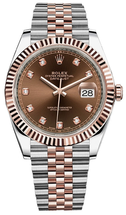 Rolex Datejust 41 Diamond Dial Men's Watch 126331
