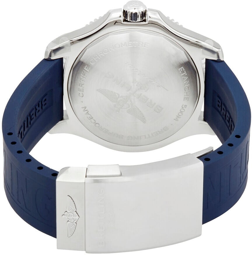 Breitling Superocean 42 Blue Rubber Strap Men's Watch A17366D81C1S2