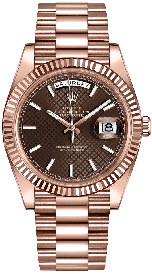 Rolex Day-Date 40 Solid 18K Rose Gold Men's Watch 228235-0006