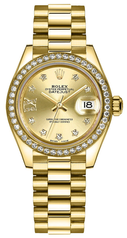 Rolex Lady-Datejust 28 Solid 18K Gold Watch 279138RBR-0006
