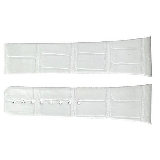 Omega 24mm White Leather Strap 98000334