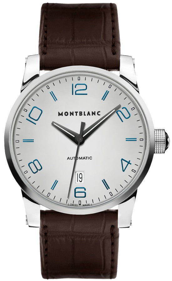 MontBlanc TimeWalker Date Silver Dial Men's Dress Watch 110338