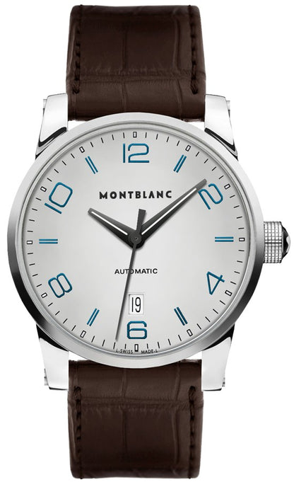 MontBlanc TimeWalker Date Silver Dial Men's Dress Watch 110338
