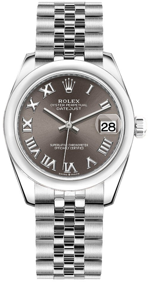 Rolex Datejust 31 Dark Grey Roman Numerals Women's Watch 278240-0016