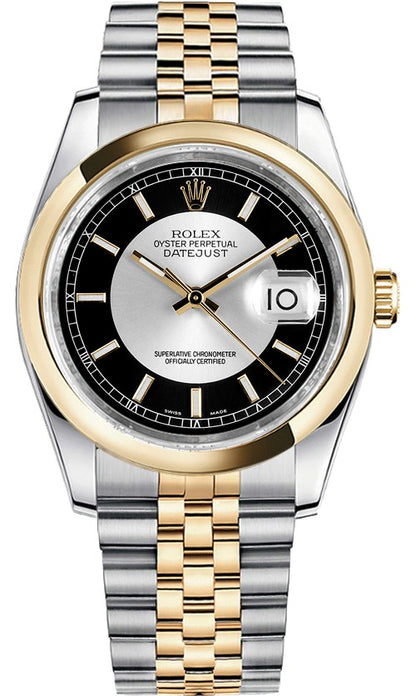 Rolex Datejust 36 Black & Silver Dial Watch 116203
