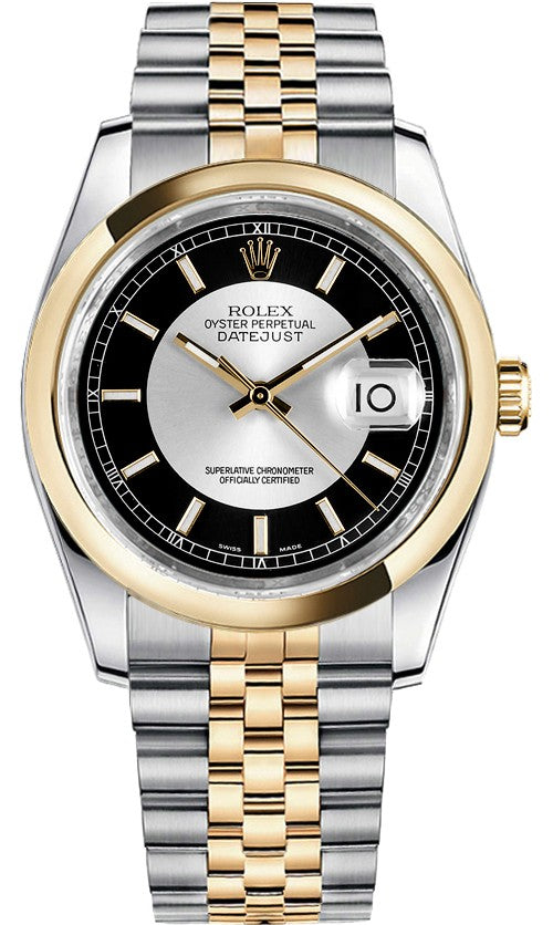 Rolex Datejust 36 Black & Silver Dial Watch 116203