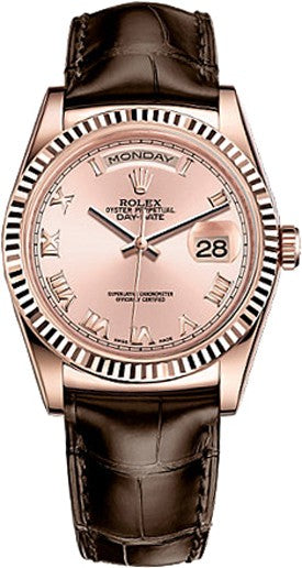 Rolex Day-Date 36 Pink Dial Women's Watch 118135-0067