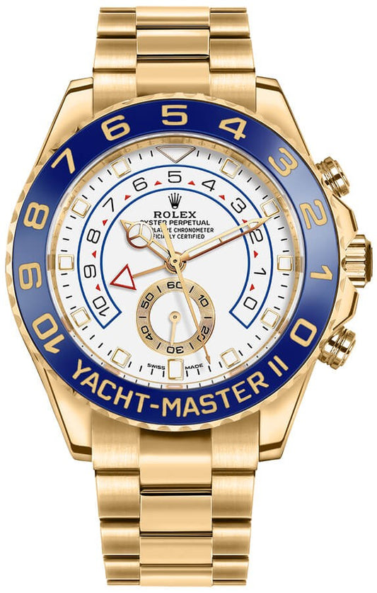 Rolex Yacht-Master II 18k Yellow Gold Men's Luxury Watch 116688-0002