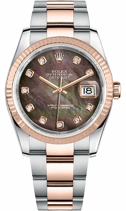 Rolex Datejust 36 Automatic Rose Gold & Steel Watch 116231-0075