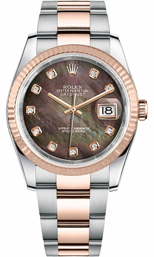 Rolex Datejust 36 Automatic Rose Gold & Steel Watch 116231-0075