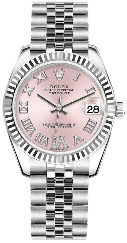 Rolex Datejust 31 Pink Dial Diamond VI Women's Watch 278274-0024
