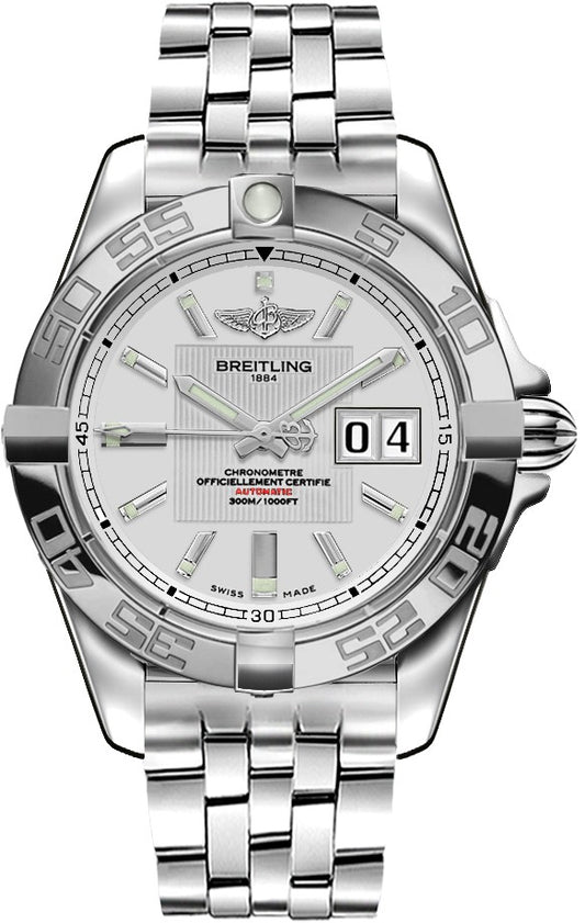 Breitling Galactic 41 Silver Dial Men's Watch A49350L2/G699-366A