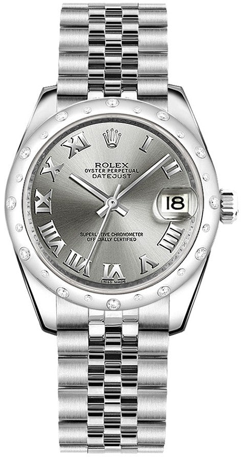 Rolex Datejust 31 Silver Dial Jubilee Bracelet Women's Watch 178344-0010