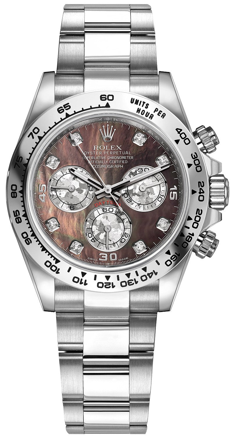 Rolex Cosmograph Daytona Black Mother of Pearl Dial Men's Watch 116509-0044