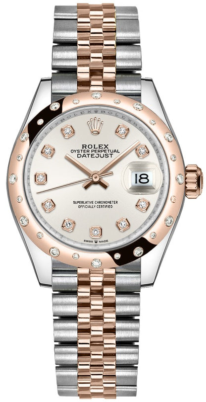 Rolex Datejust 31 Silver Dial Diamonds Women's Watch 278341RBR-0016