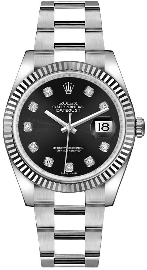 Rolex Datejust 36 Women's Black Dial Watch 116234-0132