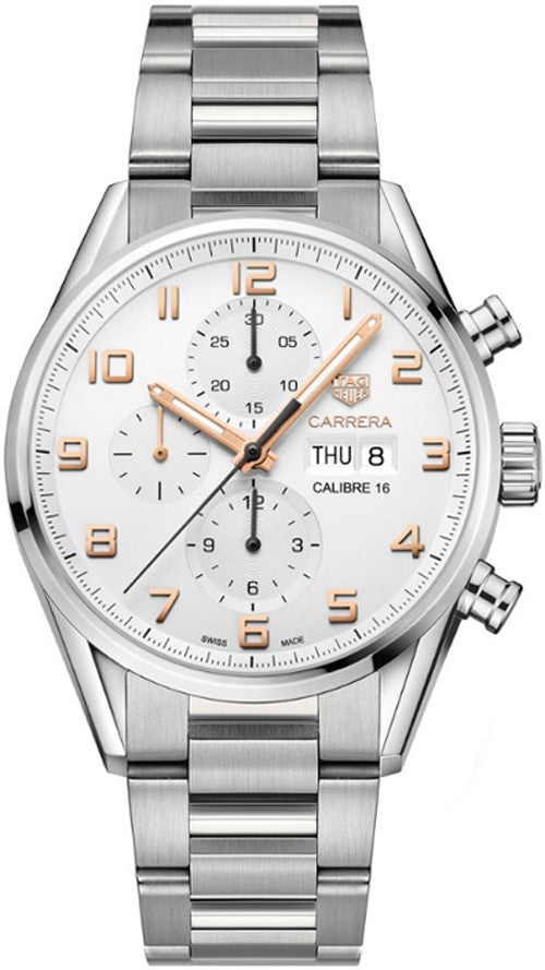 Tag Heuer Carrera Chronograph Silver Dial Men's Watch CV2A1AC.BA0738
