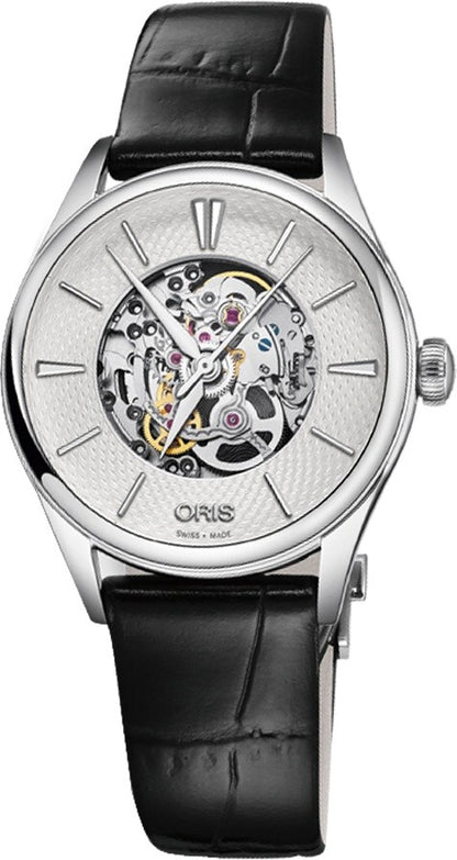 Oris Artelier Skeleton Silver Dial Women's Watch 56077244051LS