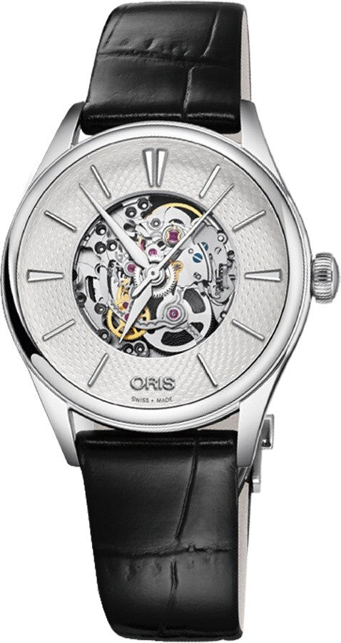Oris Artelier Skeleton Silver Dial Women's Watch 56077244051LS