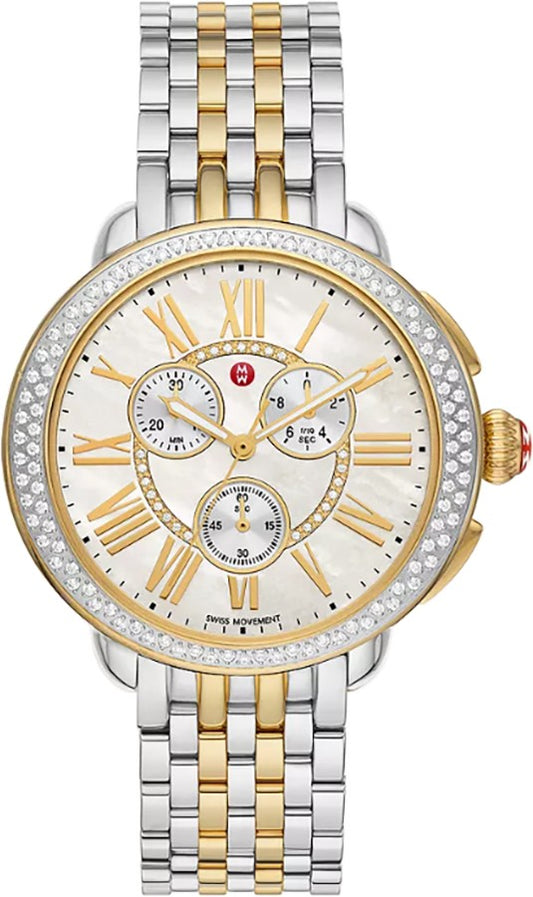 Michele Serein 18k Yellow Gold & Steel Women's Watch MWW21A000069